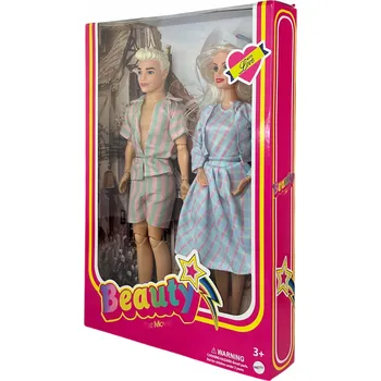 Panenka PANENKA KN PÁR RODINKA S KENEM BLONDÝN SET FASHIONISTAS DÁREK OBLEČENÍ