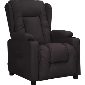 Křeslo Polohovací křeslo černé umělá kůže Černý339068