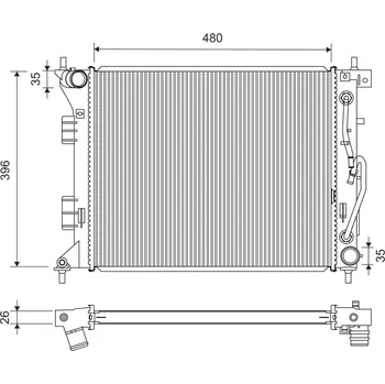 Chladič motoru Chladič, chlazení motoru VALEO 701452