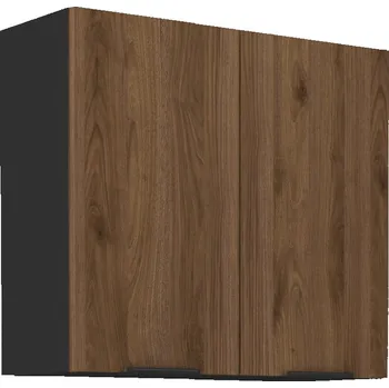 Kuchyňská linka Nábytek PEGAS s.r.o. Horní skřínka MONZA - 80 G-72 2F, Černá mat/Ořech