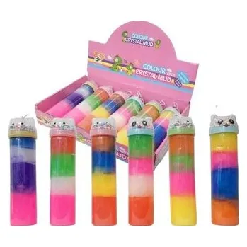Set školních potřeb Slime wielokolorowy, krystaliczny z kuleczkami MIX