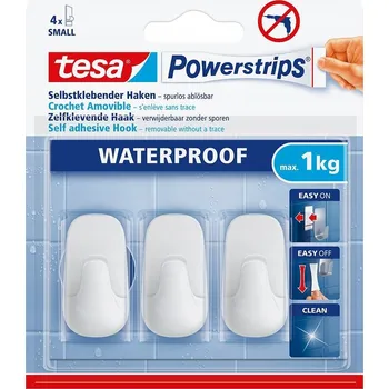 Věšák TESA SAMOLEPICÍ HÁČKY DO KOUPELNY BÍLÉ 1KG