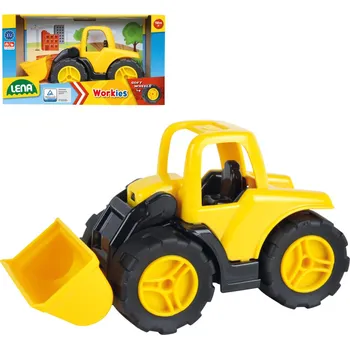 LENA Workies auto nakladač baby 14cm pracovní stroj žlutý plast ln01262