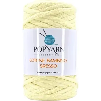 Příze POPYARN Příze Cotone bambino spesso B223 - žlutá, 250g 75m