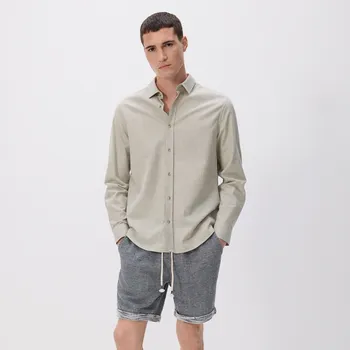 Pánské kalhoty Reserved - Strukturální šortky regular - tmavomodrá - 3857C-59M - 3857C-59M-M