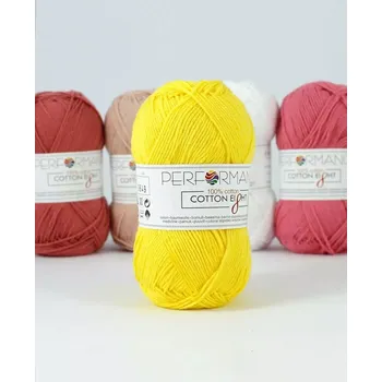 Příze Performance Bavlněná příze Cotton Eight 1040 - žlutá 50g 175m