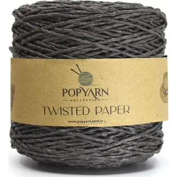 Příze POPYARN Papírová příze Twisted paperr B511 - černá, 250g 255m