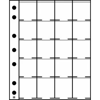 Sběratelství Leuchtturm - Strana + mezistrana Grande M20K - pro 20 mincí v holderech