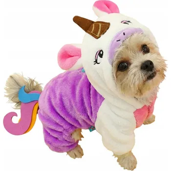 Obleček pro psa Obleček pro psa vtipný jednorožec bunda vesta teplá mikina kostým L