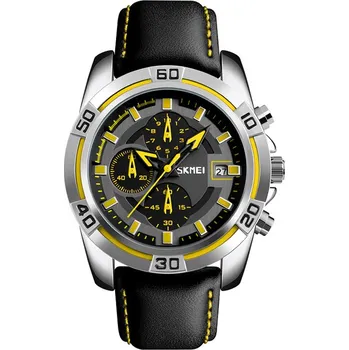 Hodinky Pánské hodinky SKMEI skm.191561c.mn analogové, černý řemínek, chronograf, datumovka