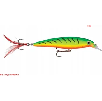 Umělá nástraha Wobler Rapala X-Rap 8 cm 7 g FTU Firetiger UV 1.5 m