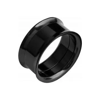 Piercing ŠROUBOVACÍ TUNEL KLASICKÝ ČERNÝ PIERCING - 20 mm
