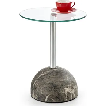 Konferenční stolek Odkládací stolek ARIANA šedý/čirý