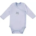 EEVI Kojenecké body dl. rukáv, zapínání bokem Hrošík, modré, vel.56