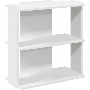 Knihovna Bílý regál na knihy, 3 police, 60 x 30 x 60 cm, z dřevěného materiálu