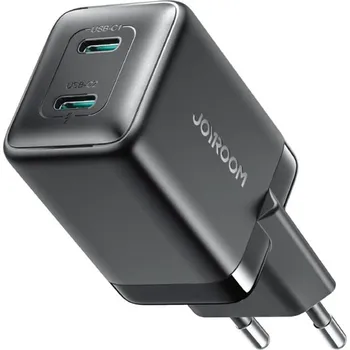 JOYROOM JR-TCG17 GaN rychlonabíjecí adaptér s porty 2x USB-C - 45W - černý
