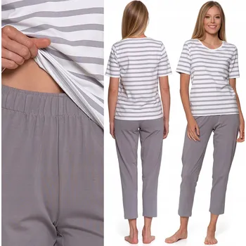 Dámské pyžamo Dámské dvoudílné pyžamo s krátkým rukávem bavlněné MORAJ L