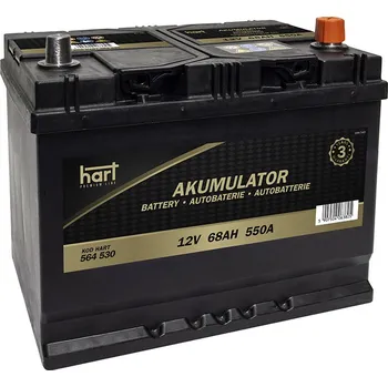 Auto-moto baterie Autobaterie Hart, 12V, 68AH 550A 261X175X220/P+/, HART 564 530
