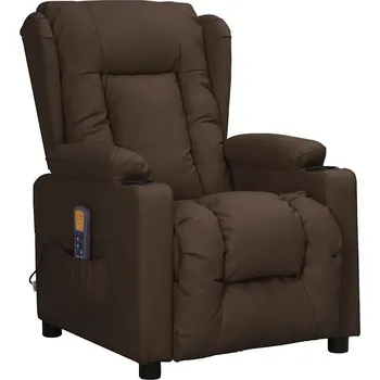 Masáž Masážní křeslo hnědé umělá kůže Hnědá339076