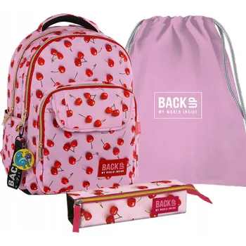 Vícekomorový Školní batoh Back Up červený, růžový 24 l