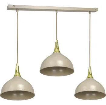 ZÁVĚSNÉ STROPNÍ SVÍTIDLO KOVOVÉ 3-BODOVÉ E27 LOFT KAŠMÍR ZLATÉ NAD OSTROV, POLSKÝ VÝROBEK