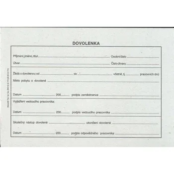 Tiskopis Baloušek Dovolenka A6, 50l /ET075/ 1407