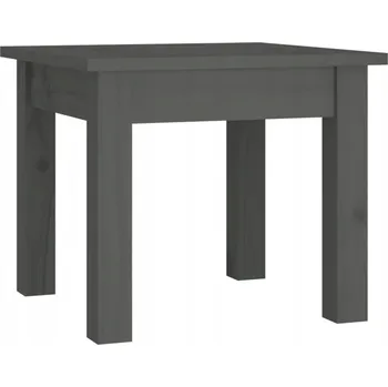 Konferenční stolek Konferenční stolek z masivního borovicového dřeva, šedý, 35 x 35 x 30 cm