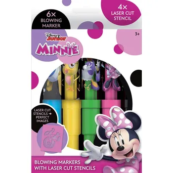 JIRI MODELS Fixy foukací 6ks Disney Minnie Mouse set se 4 šablonami 7l