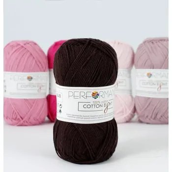 Příze Performance Bavlněná příze Cotton Eight 1300 - hnědá 50g 175m