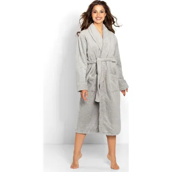 Dámský župan Župan model 175041 Momenti Per Me šedý s