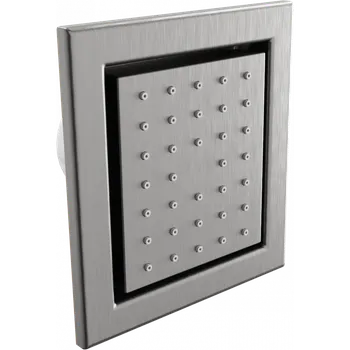 Mexen - podmítková sprchová tryska, čtvercová, 130x120 mm, grafitová, 79365-66