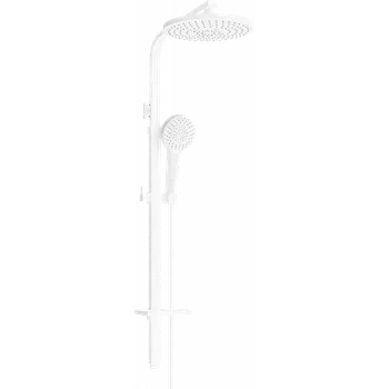 Tyč na sprchový závěs Mexen - Q05 sprchový set s horní hlavicí Circle, bílá, 798050595-20