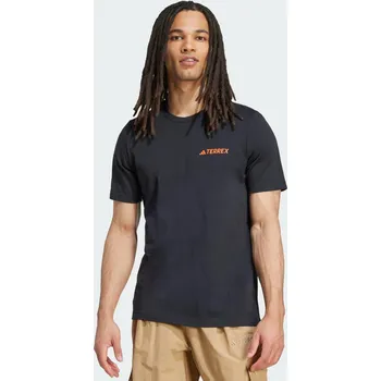 Pánské tričko ADIDAS Tričko Terrex Graphic XS ORANŽOVÁ|ČERNÁ