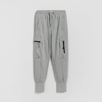 Reserved - Joggery cargo s kapsami - světle šedá - 400HK-09M - 400HK-09M-134
