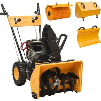 Zahradní technika vidaXL Benzínová sněhová fréza a zametač 4 v 1 s příslušenstvím 6,5 HP [3102972]