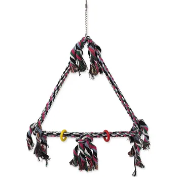 Hračka pro ptáka Bird Jewel houpačka s provazy barevná 70x46cm