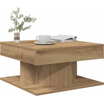 Konferenční stolek vidaXL Konferenční stolek 57 x 57 x 30 cm dřevotříska [808369] Barva: dub artisan