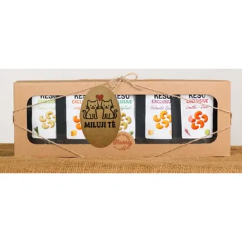 Dárkový potravinový koš Dárková sada Kešu EXCLUSIVE mix 5 druhů slaných TOP CHUŤ Miluji Tě (Dárková sada Kešu EXCLUSIVE mix 5 druhů slaných TOP CHUŤ Miluji Tě)