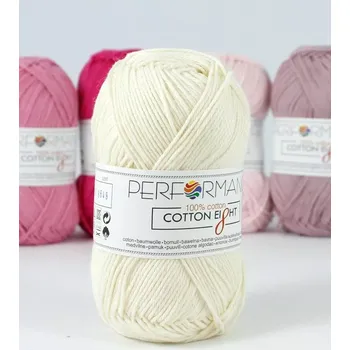 Příze Performance Bavlněná příze Cotton Eight 1030 - krémová 50g 175m