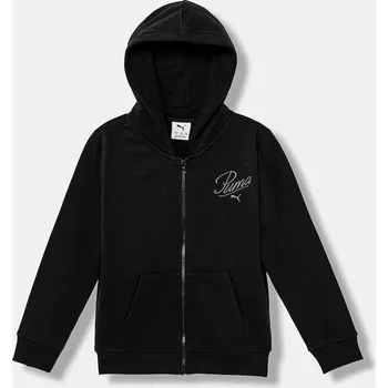 Chlapecká mikina Dětská mikina Puma ESS SCRIPT Full-Zip Hoodie FL G 689253 černá 99X, vel. 164
