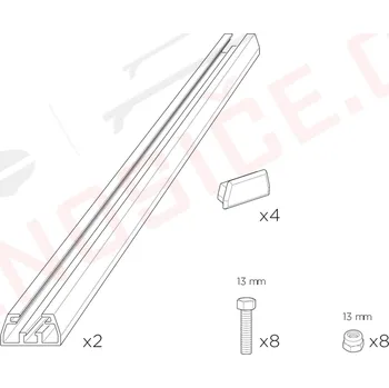 Příslušenství ke střešnímu nosiči Thule Mounting Rails with Hardware TH1500054634