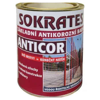 barva na kov SOKRATES ANTICOR základní antikorozní barva 0,7kg Červenohnědá