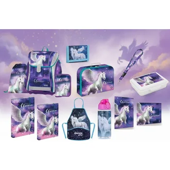 Školní batoh Oxybag Školní sada set 13ks PREMIUM LIGHT Pegas Unicorn batoh a doplňky 0-75825/013