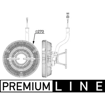 Motor automobilu Spojka větráku chladiče MAHLE ORIGINAL CFC 243 000P