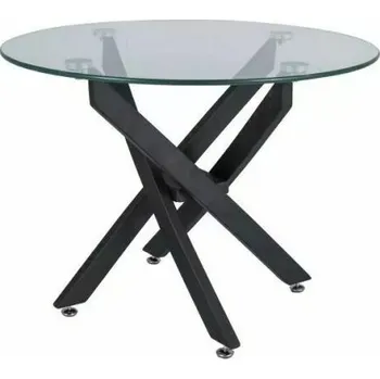 Konferenční stolek Agis 60 cm čirý/černý