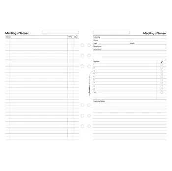 Diář Filofax, Plán schůzek