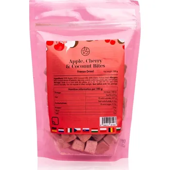 Sušené ovoce Jíme zdravě Lyofilizované třešnovo-kokosové kousky s jablkem mrazem sušené ovoce 100 g