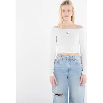 Dámské tričko Tričko adidas Ess Rib Ls White M