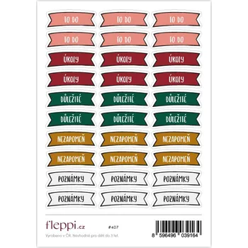 samolepka Fleppi Samolepky Štítky pro úkoly a poznámky