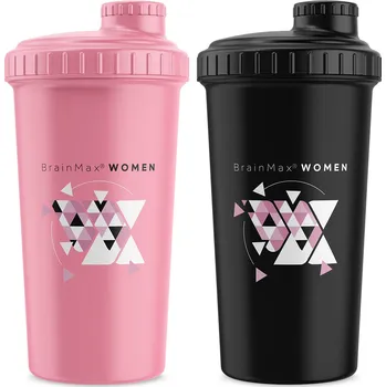 Shaker BrainMax Women plastový shaker (šejkr), 700 ml Barva: Černá
